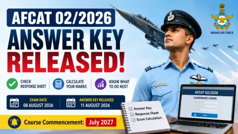 AFCAT 02/2026 Answer Key released by Indian Air Force with response sheet, score calculation and exam details