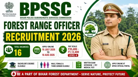BPSSC Bihar Forest Range Officer Recruitment 2026 notification with 16 vacancies