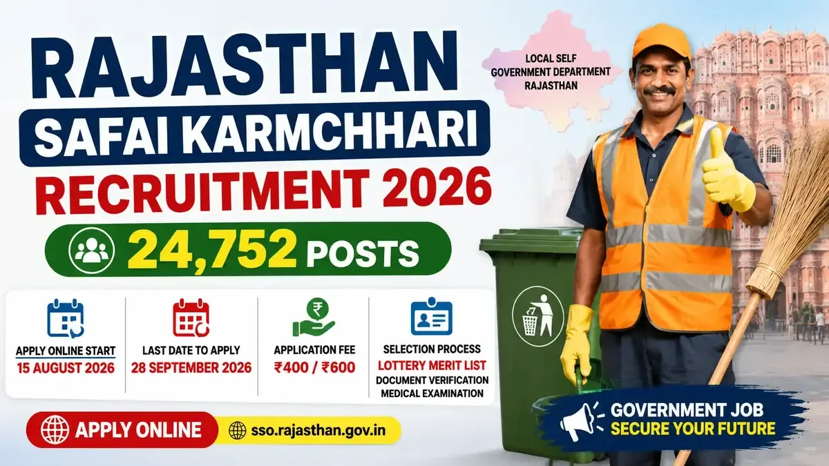 Rajasthan Safai Karmchari Recruitment 2026 for 24,752 posts