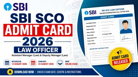 SBI SCO Admit Card 2026 for Assistant Manager Law and Deputy Manager Law