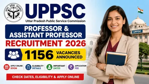 UPPSC Professor and Assistant Professor Recruitment 2026 for 1156 vacancies
