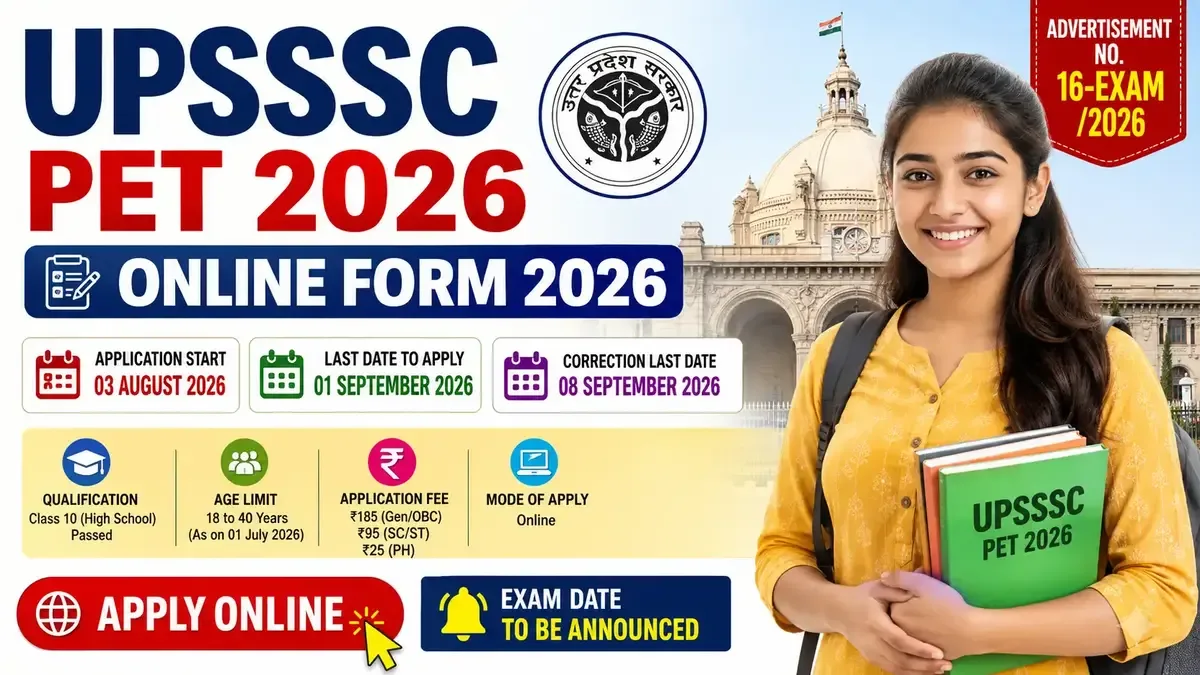 UPSSSC PET Online Form 2026 application and eligibility details